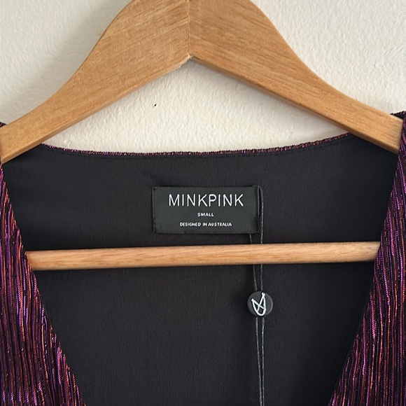 MinkPink Ines Twist Lurex Long Sleeve Top - Picture 7 of 13